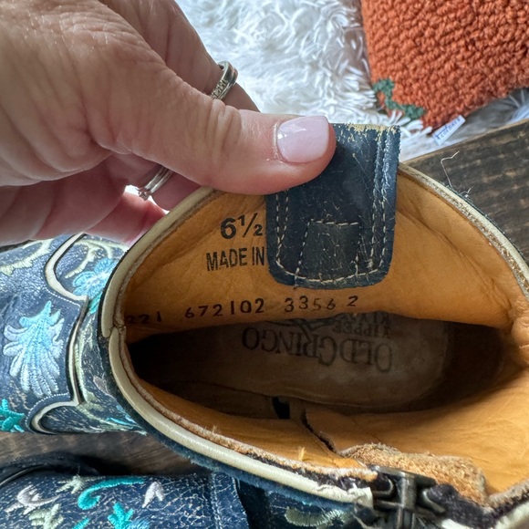 Old Gringo Navy Blue Floral bootie - Picture 5 of 8